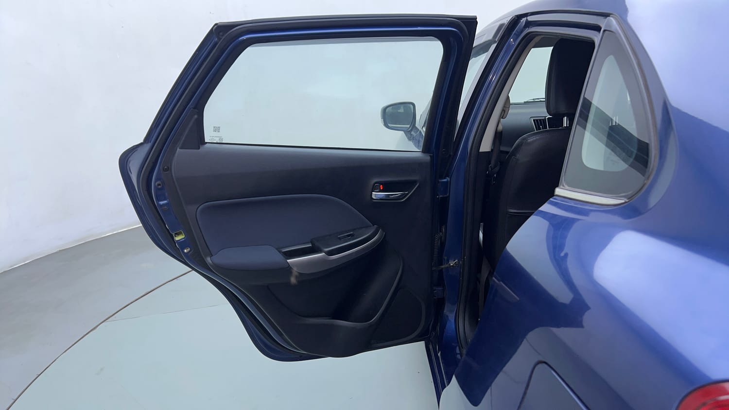 Used 2021 Maruti Suzuki Baleno Zeta Petrol Manual interior LEFT REAR DOOR OPEN VIEW