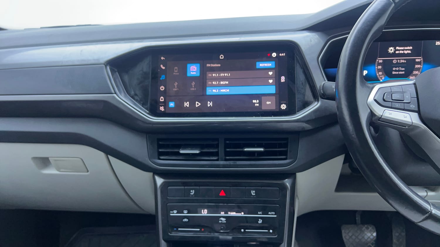 Used 2022 Volkswagen Taigun Topline 1.0 TSI AT Petrol Automatic interior MUSIC SYSTEM & AC CONTROL VIEW