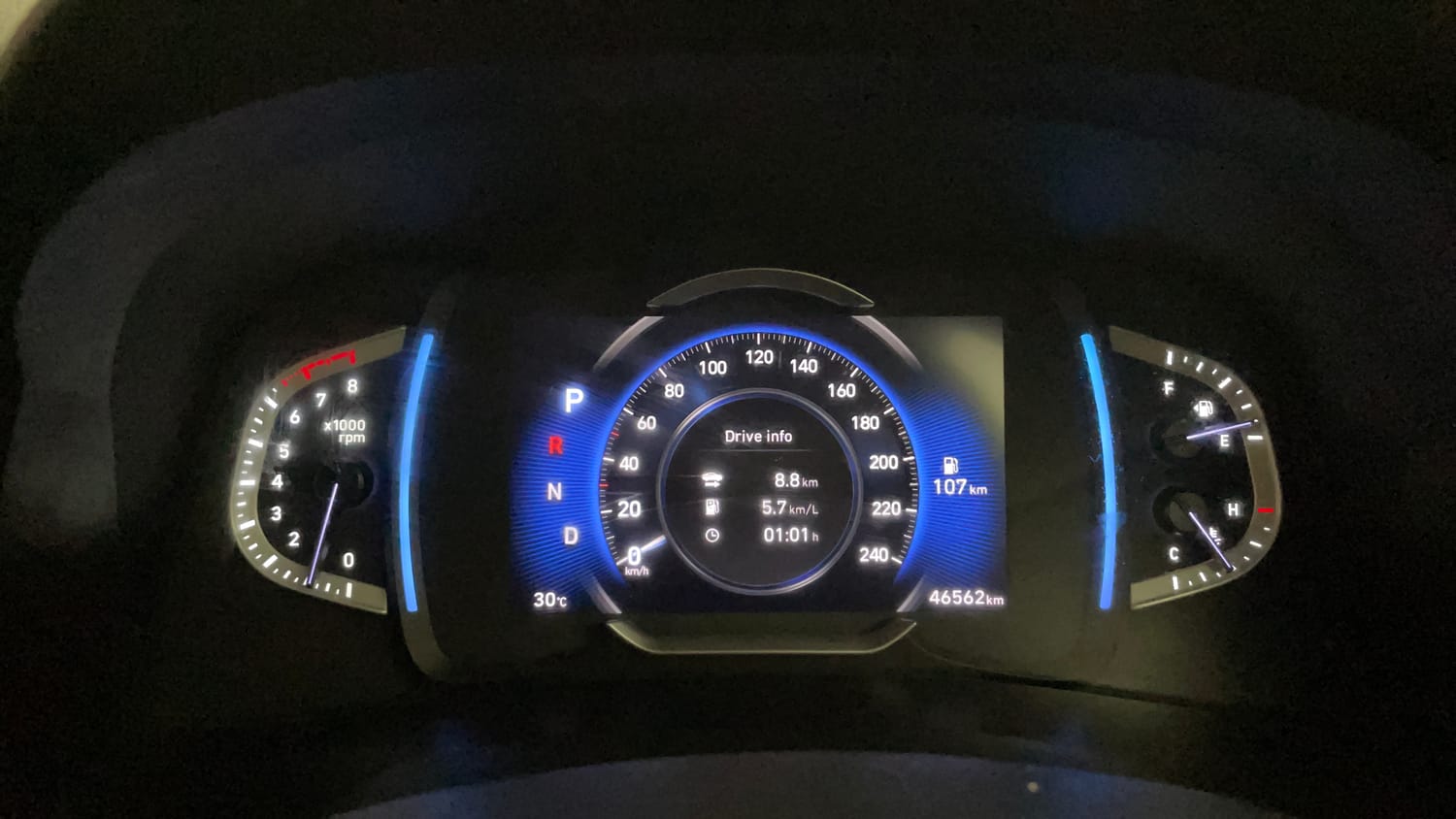 Used 2022 Hyundai Creta SX (O) 1.4 Turbo 7 DCT Petrol Automatic interior CLUSTERMETER VIEW