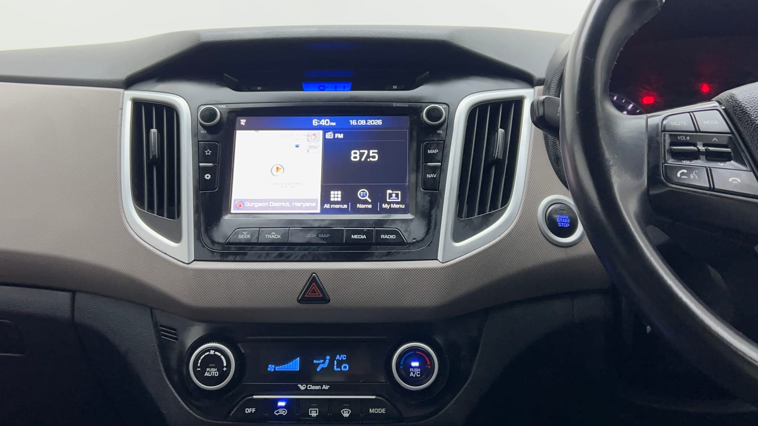 Used 2018 Hyundai Creta SX 1.6 AT CRDi Diesel Automatic interior MUSIC SYSTEM & AC CONTROL VIEW