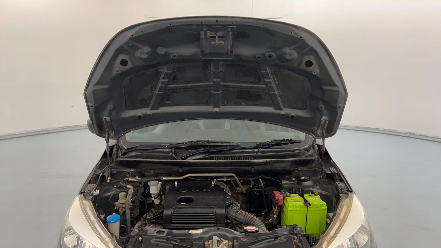 Used 2014 Maruti Suzuki Celerio VXi AMT Petrol Automatic engine ENGINE & BONNET OPEN FRONT VIEW