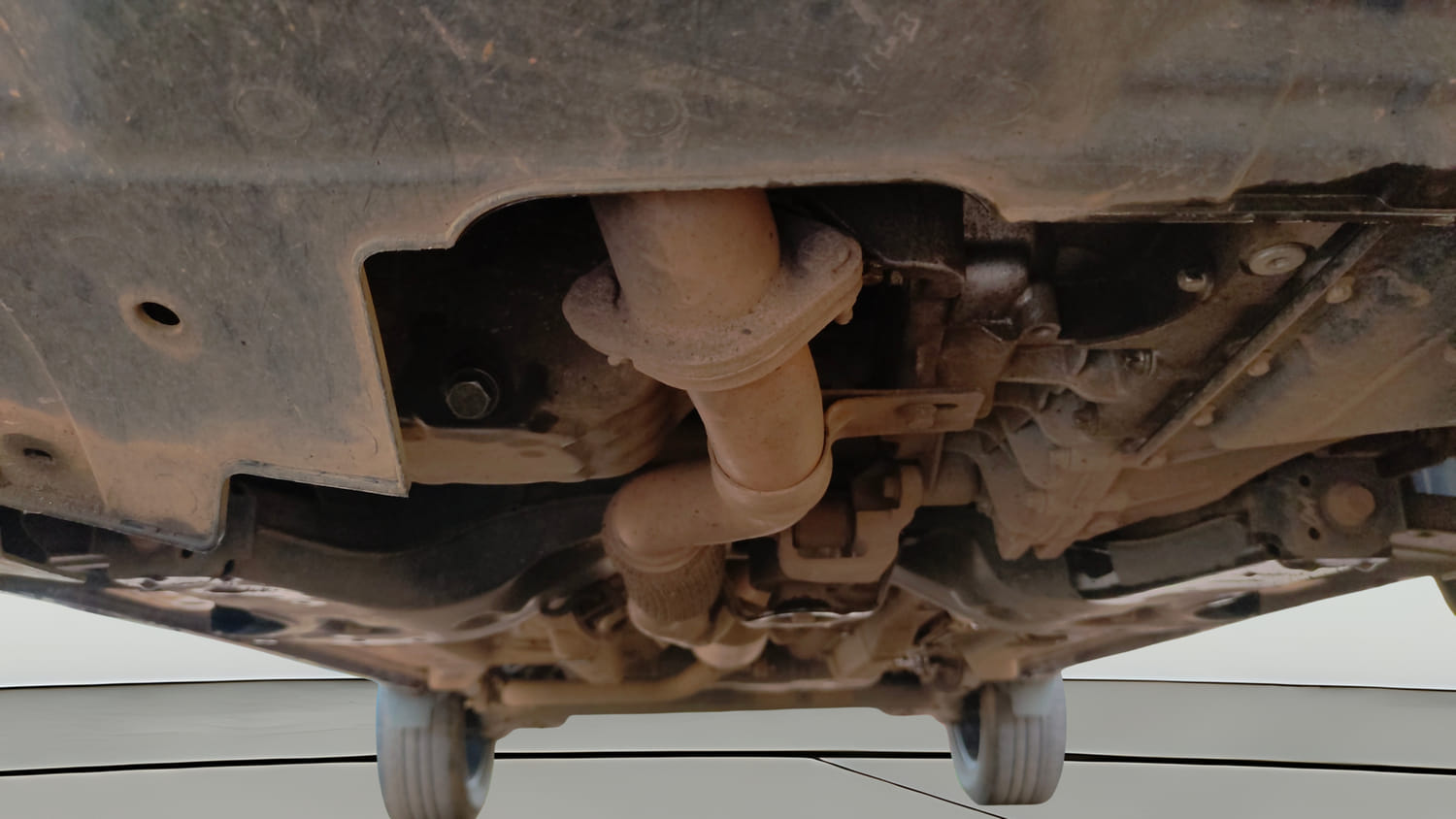 Used 2023 Tata Nexon Creative Plus S 1.2 Revotron Petrol 7DCA Petrol Automatic extra FRONT LEFT UNDERBODY VIEW