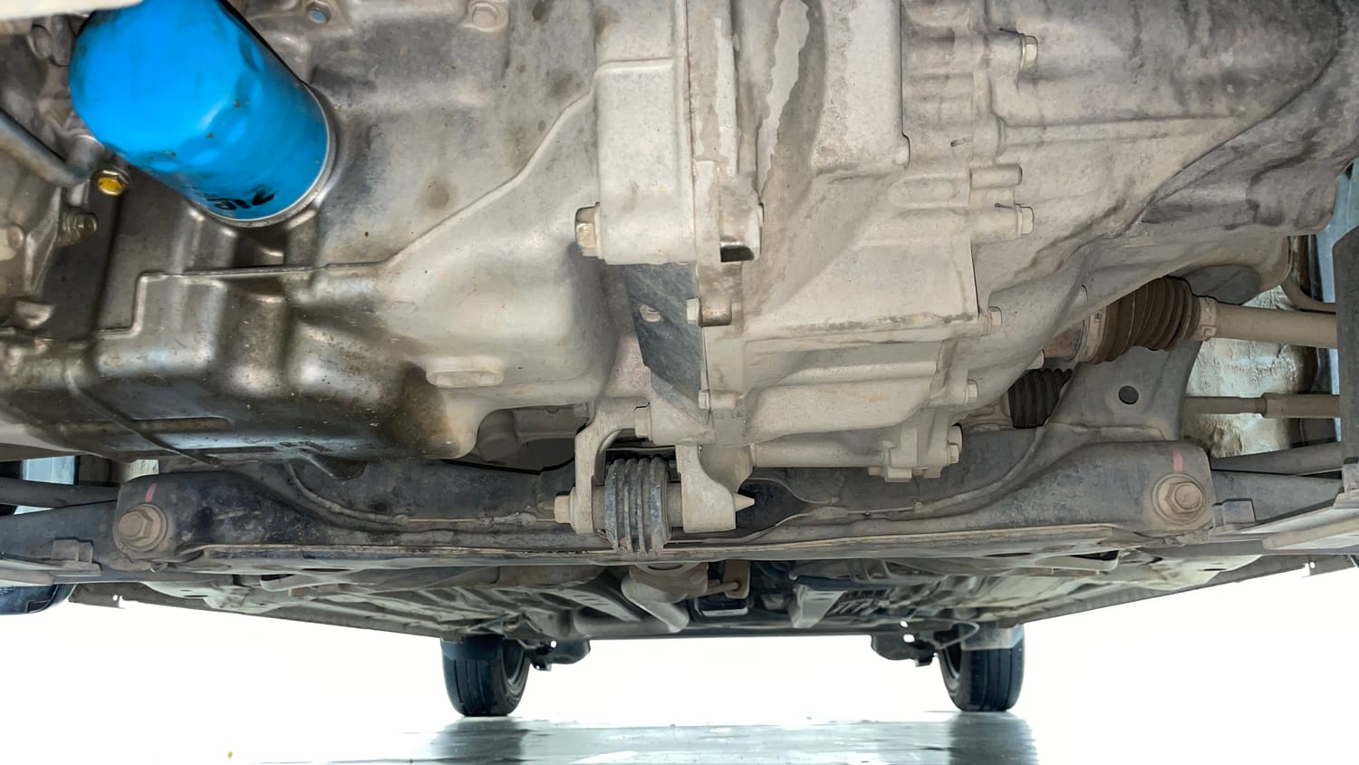Used 2024 Honda Amaze S 1.2 Petrol MT Petrol Manual extra FRONT LEFT UNDERBODY VIEW