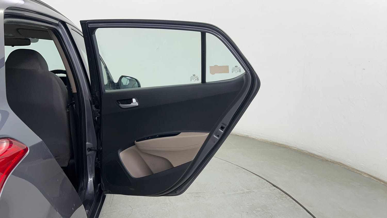 Used 2017 Hyundai Grand i10 Sportz (O) AT 1.2 Kappa VTVT Petrol Automatic interior RIGHT REAR DOOR OPEN VIEW