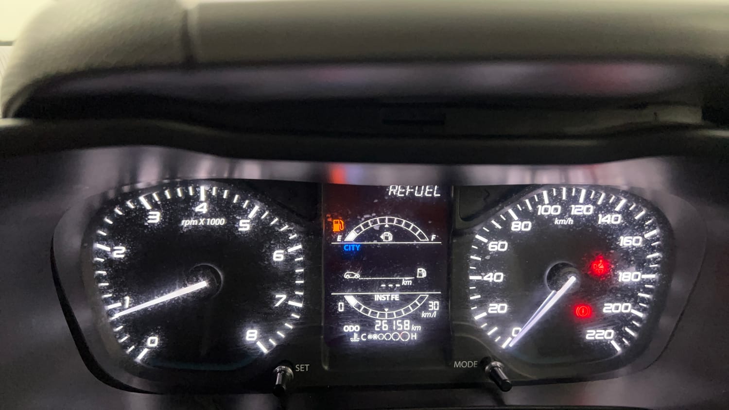 Used 2020 Tata Altroz XE Petrol Petrol Manual interior CLUSTERMETER VIEW