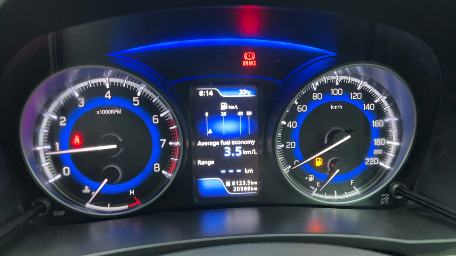 Used 2020 Toyota Glanza V Petrol Manual interior CLUSTERMETER VIEW