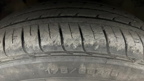 Used 2021 Tata Tiago XZA Plus Petrol Automatic tyres RIGHT FRONT TYRE TREAD VIEW