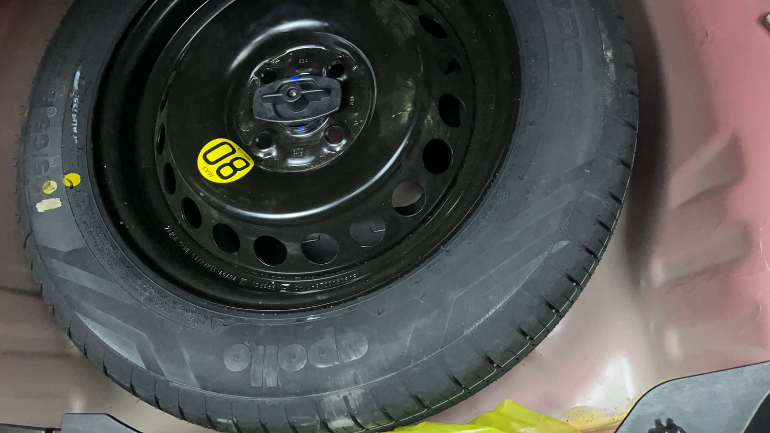Used 2024 Maruti Suzuki Baleno Zeta AGS Petrol Automatic tyres SPARE TYRE VIEW