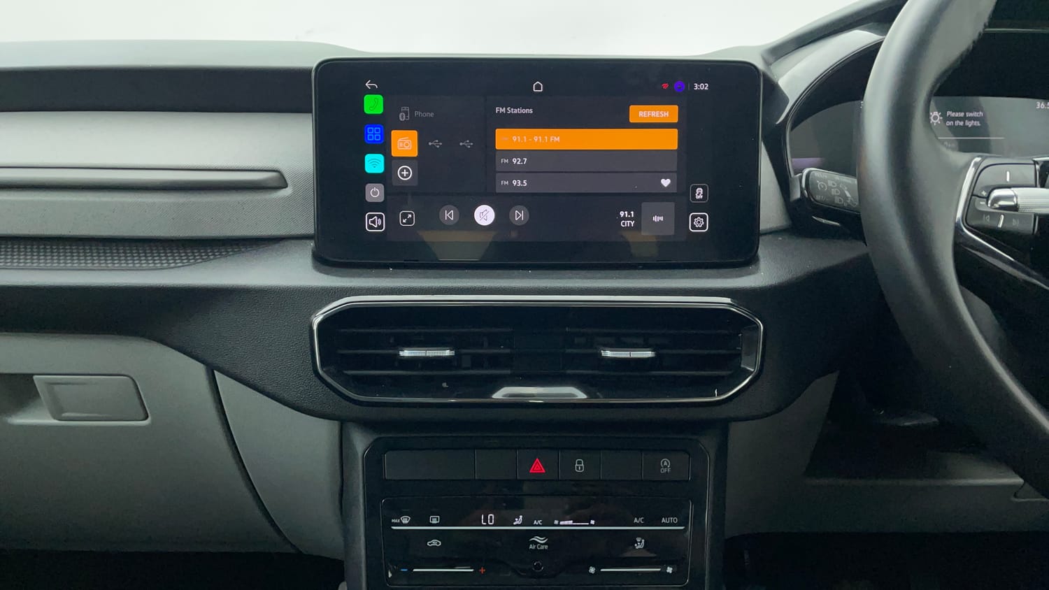 Used 2025 Skoda Kylaq Signature+ 1.0 TSI Petrol Manual interior MUSIC SYSTEM & AC CONTROL VIEW