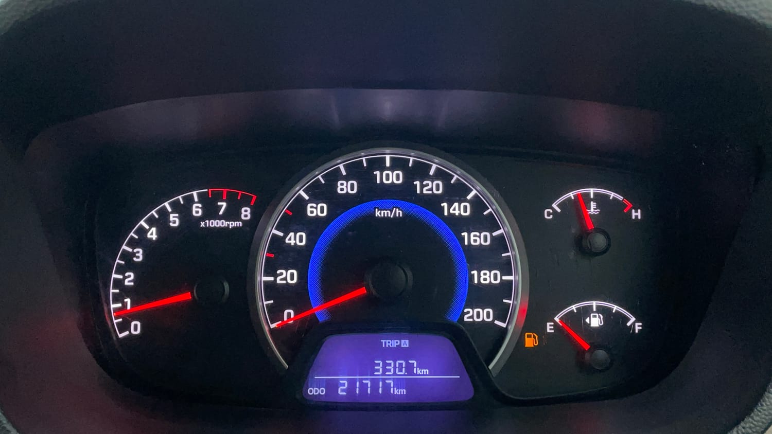 Used 2016 Hyundai Grand i10 Asta 1.2 Kappa VTVT Petrol Manual interior CLUSTERMETER VIEW
