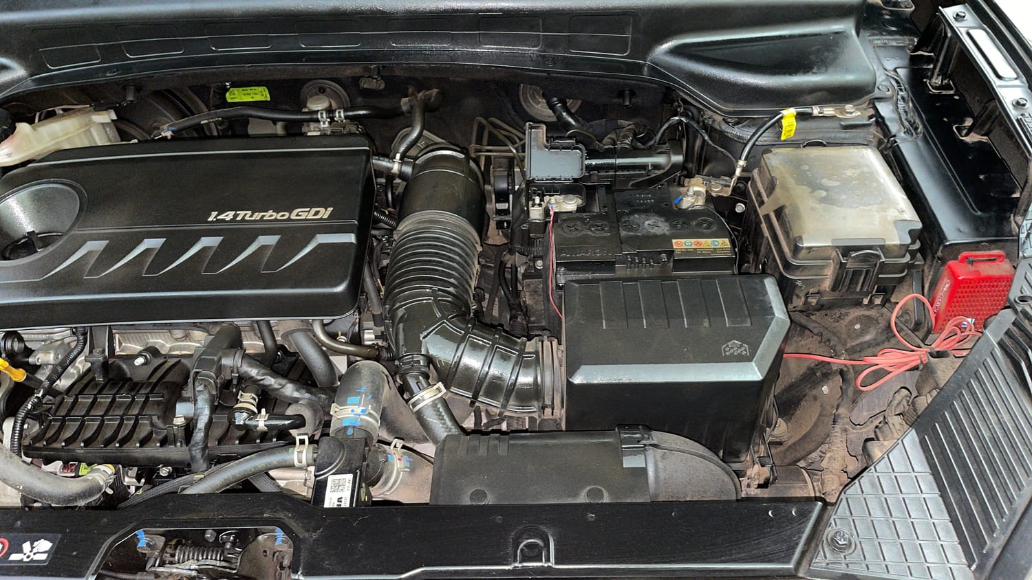Used 2022 Hyundai Creta SX (O) 1.4 Turbo 7 DCT Petrol Automatic engine ENGINE LEFT SIDE VIEW