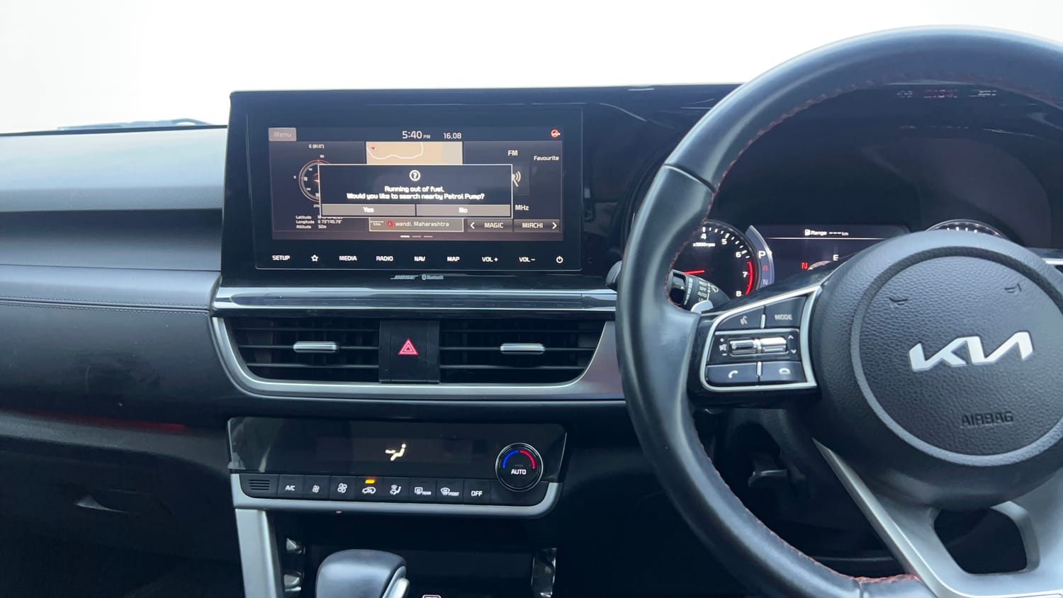 Used 2022 Kia Seltos GTX Plus 1.4 DCT Petrol Automatic interior MUSIC SYSTEM & AC CONTROL VIEW