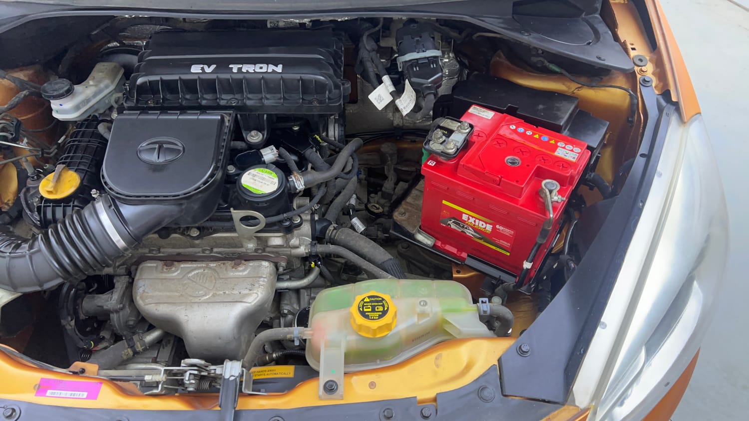 Used 2016 Tata Tiago Revotron XZ Petrol Manual engine ENGINE LEFT SIDE VIEW
