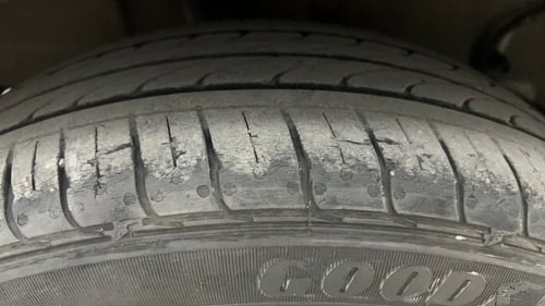 Used 2021 Tata Tiago XZA Plus Petrol Automatic tyres RIGHT REAR TYRE TREAD VIEW