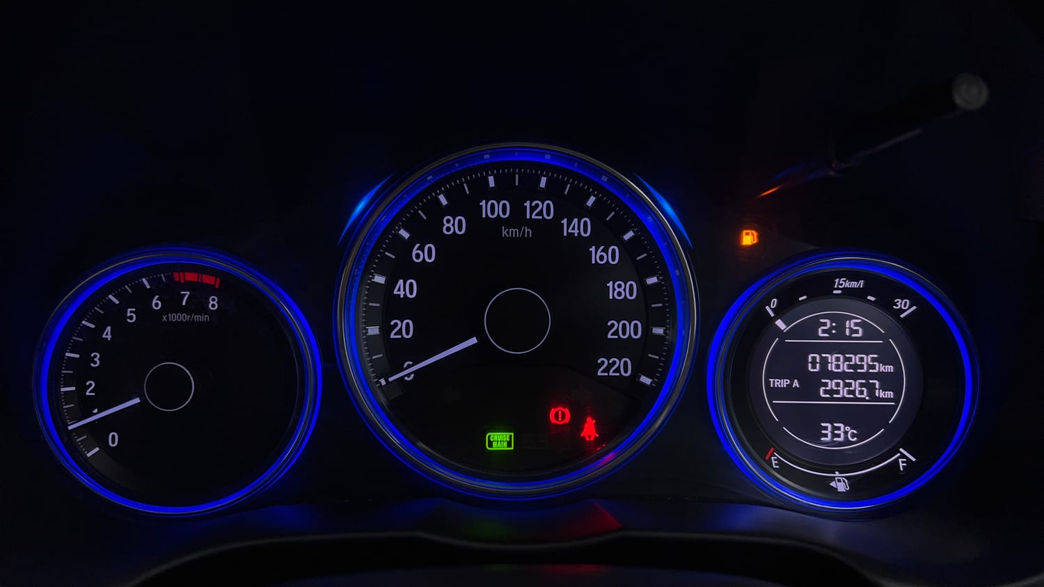 Used 2015 Honda City SV Petrol Manual interior CLUSTERMETER VIEW