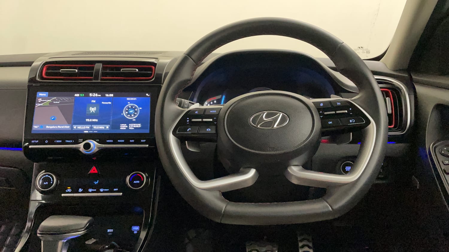 Used 2022 Hyundai Creta SX (O) 1.4 Turbo 7 DCT Petrol Automatic interior STEERING VIEW