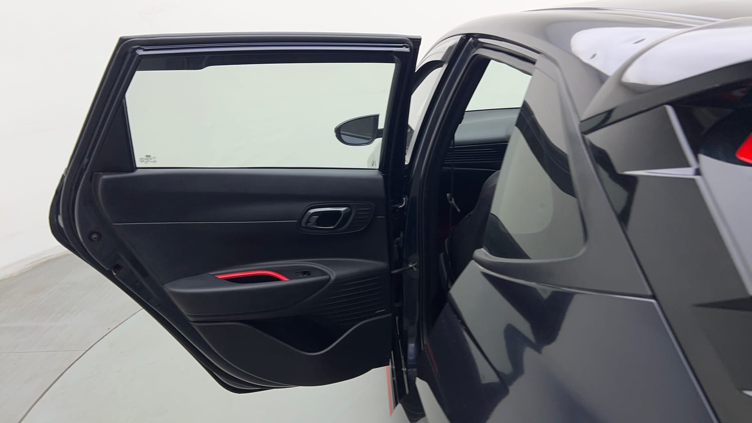 Used 2023 Hyundai i20 N Line N8 1.0 Turbo DCT Petrol Automatic interior LEFT REAR DOOR OPEN VIEW