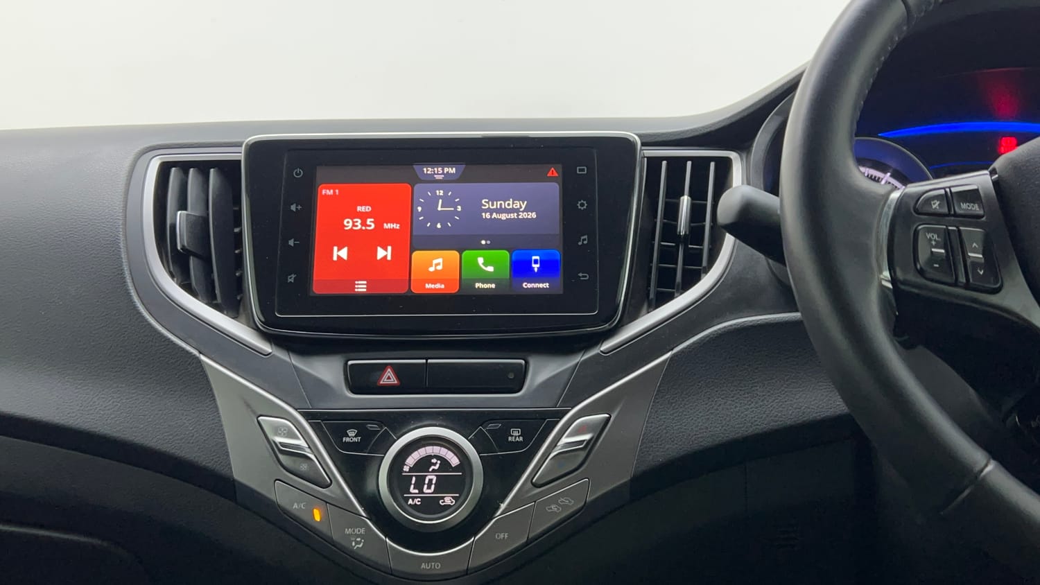 Used 2020 Toyota Glanza V Petrol Manual interior MUSIC SYSTEM & AC CONTROL VIEW