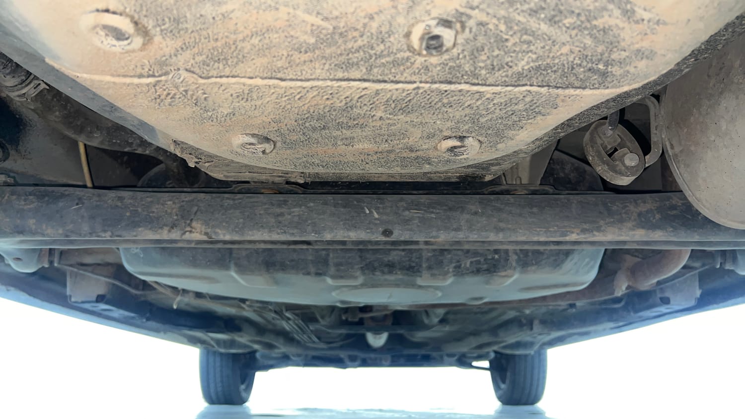 Used 2018 Tata Tiago XZ W/O Alloy Petrol + CNG(Outside Fitted) Cng Manual extra REAR UNDERBODY VIEW (TAKEN FROM REAR)