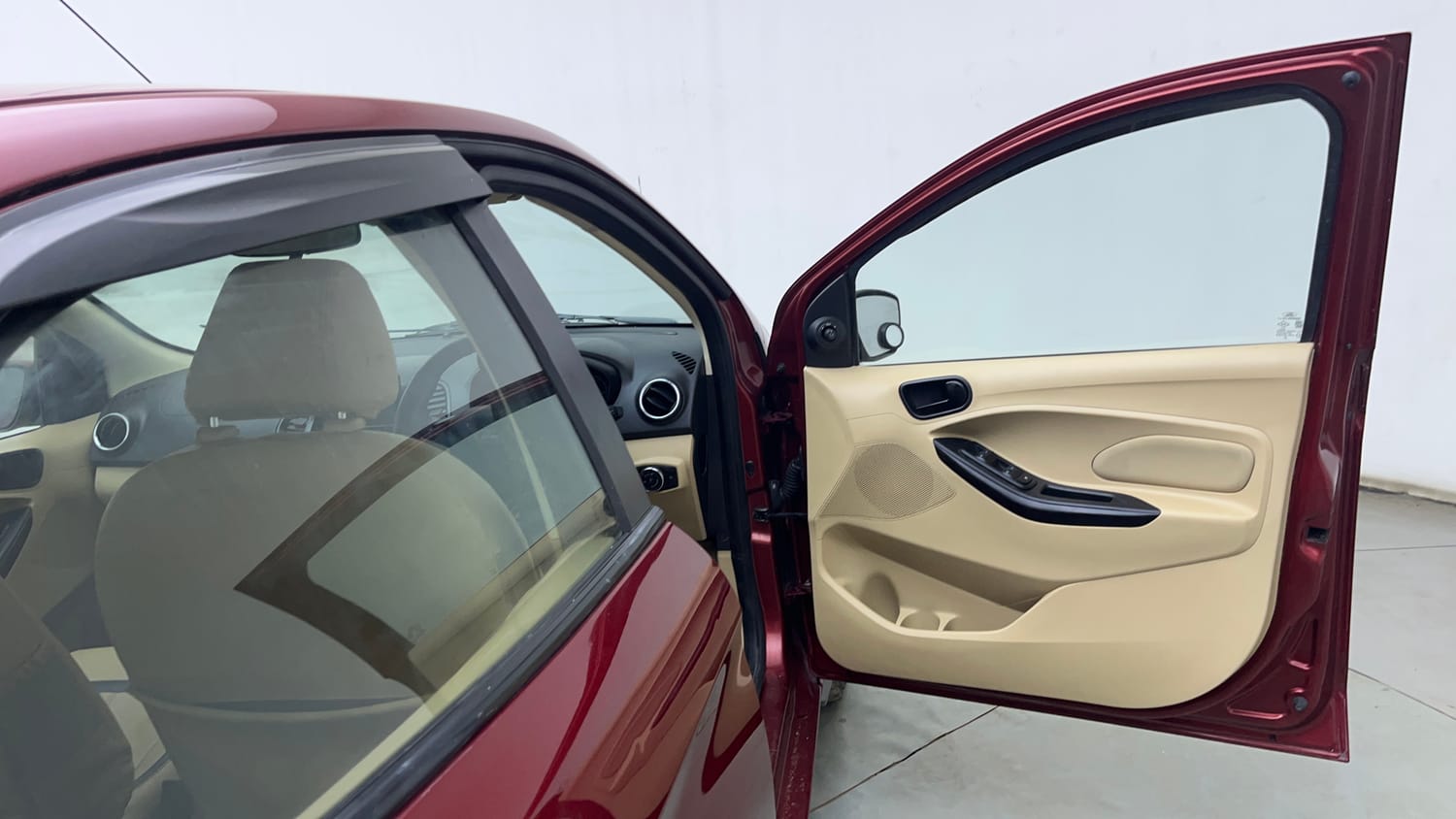 Used 2019 Ford Figo Aspire Titanium 1.2 Ti-VCT Petrol Manual interior RIGHT FRONT DOOR OPEN VIEW