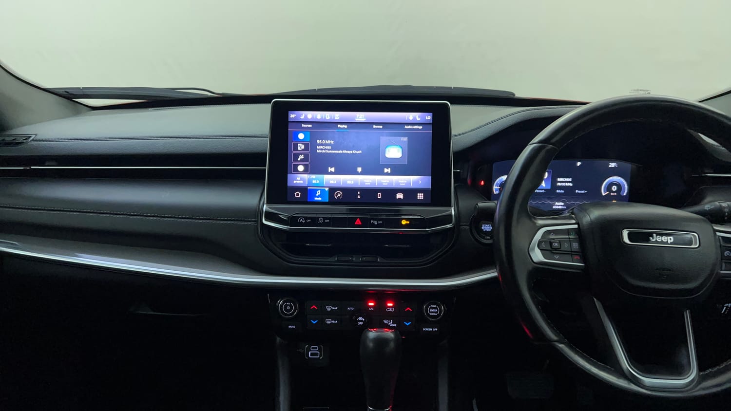 Used 2022 Jeep Compass Model S (O) 1.4 Petrol DCT Petrol Automatic interior MUSIC SYSTEM & AC CONTROL VIEW
