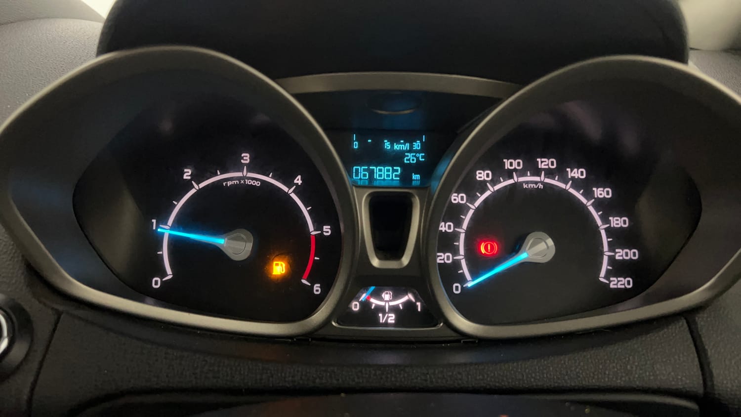 Used 2017 Ford EcoSport Trend+ 1.5L TDCi Diesel Manual interior CLUSTERMETER VIEW