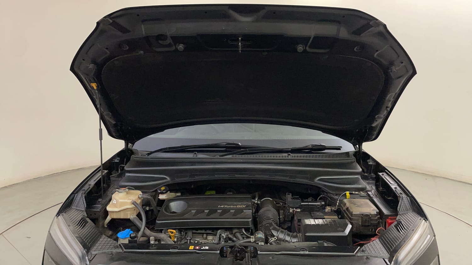 Used 2022 Hyundai Creta SX (O) 1.4 Turbo 7 DCT Petrol Automatic engine ENGINE & BONNET OPEN FRONT VIEW