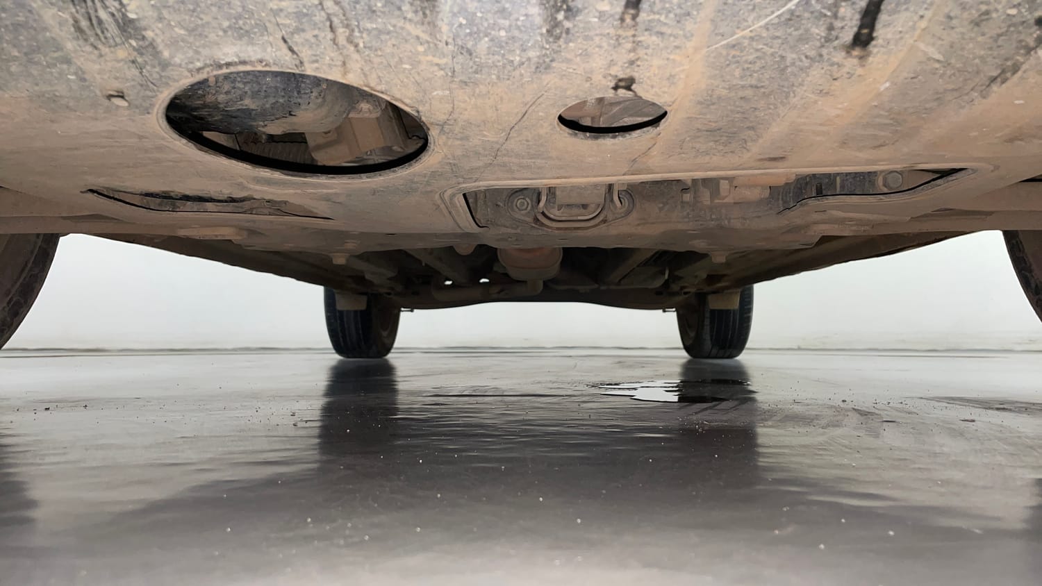 Used 2022 Hyundai Creta SX (O) 1.4 Turbo 7 DCT Petrol Automatic extra FRONT LEFT UNDERBODY VIEW