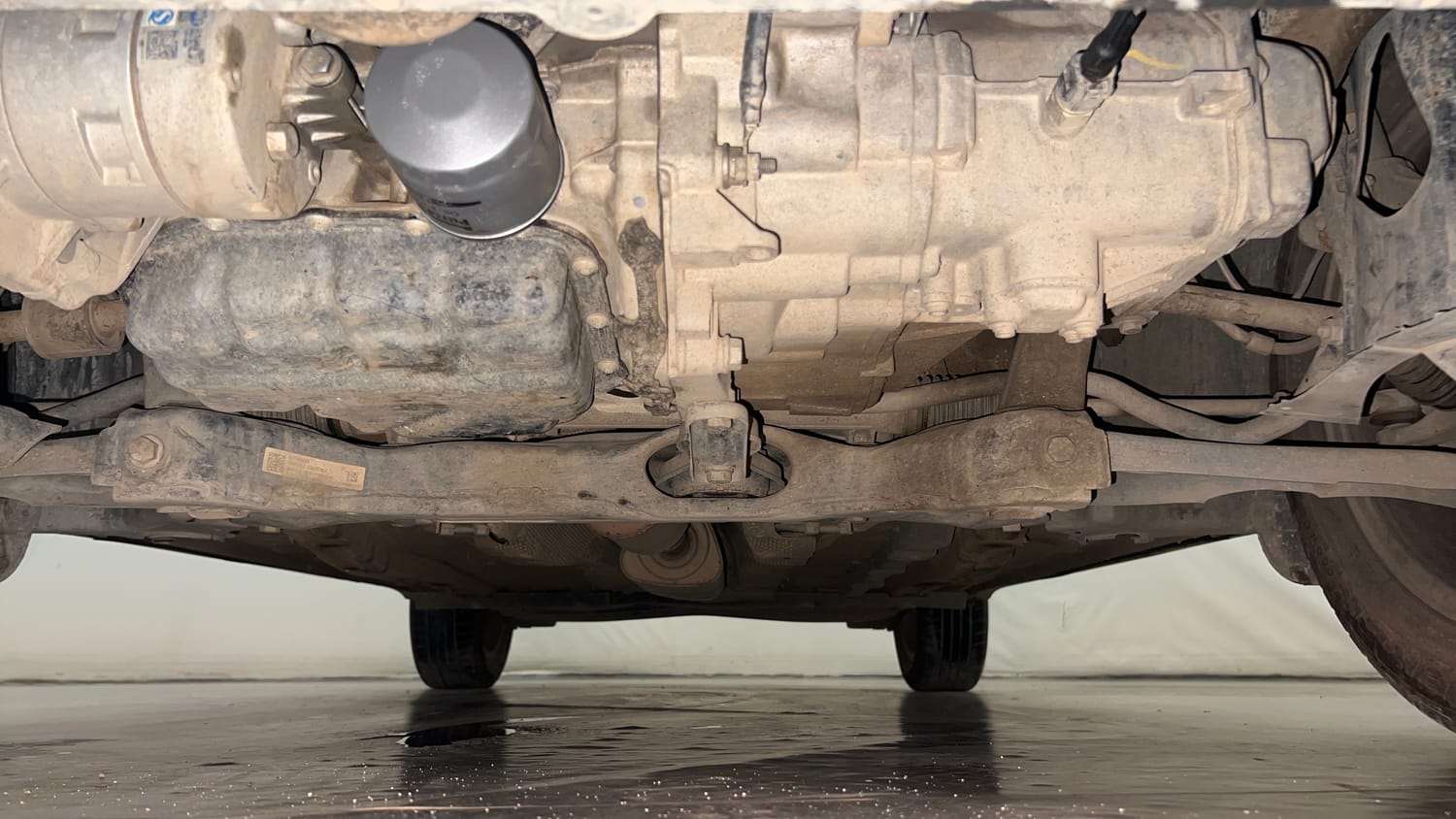 Used 2024 Skoda Kushaq Ambition 1.0L TSI MT Petrol Manual extra FRONT LEFT UNDERBODY VIEW