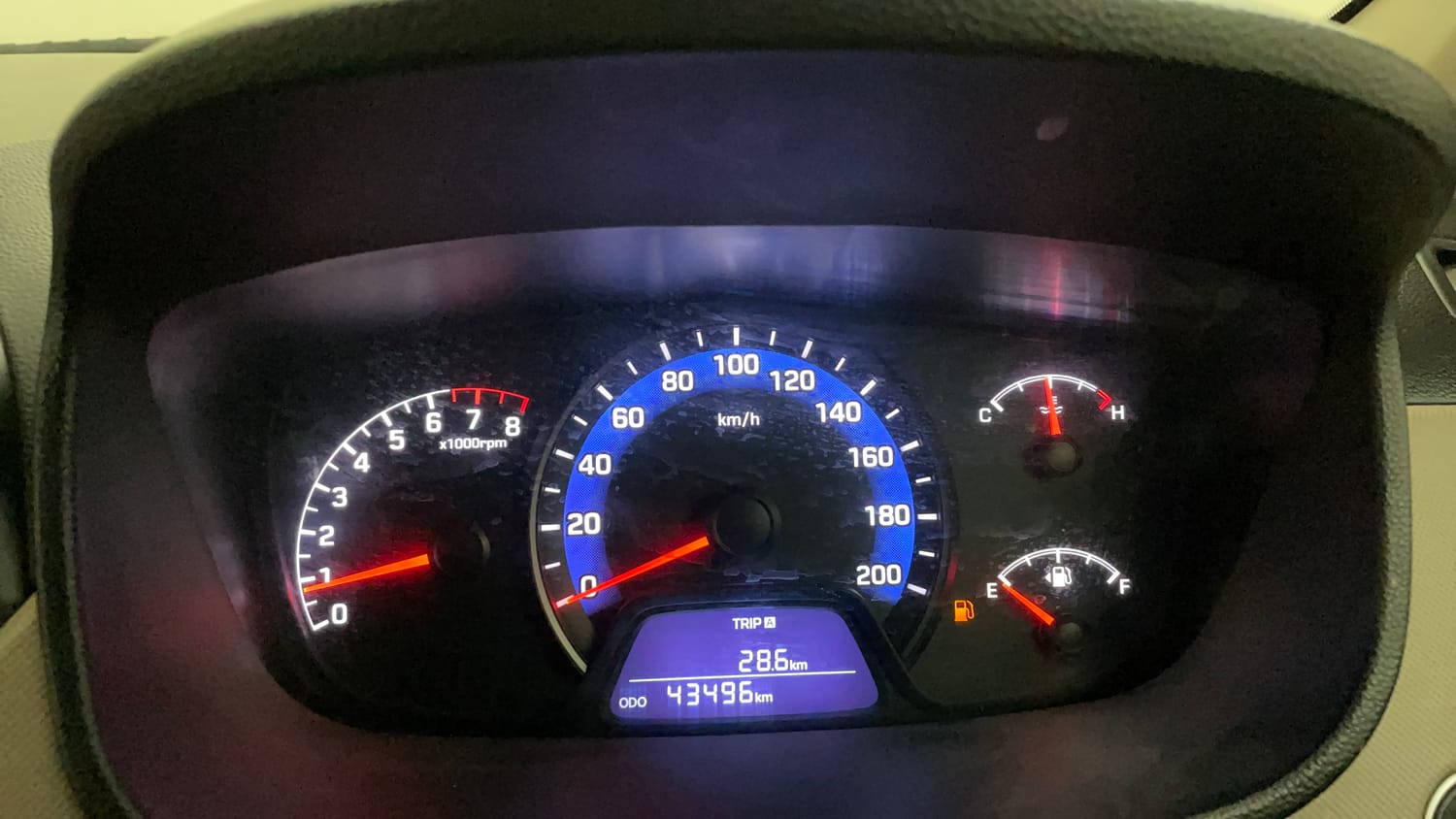 Used 2015 Hyundai Xcent SX 1.2 (O) Petrol Manual interior CLUSTERMETER VIEW