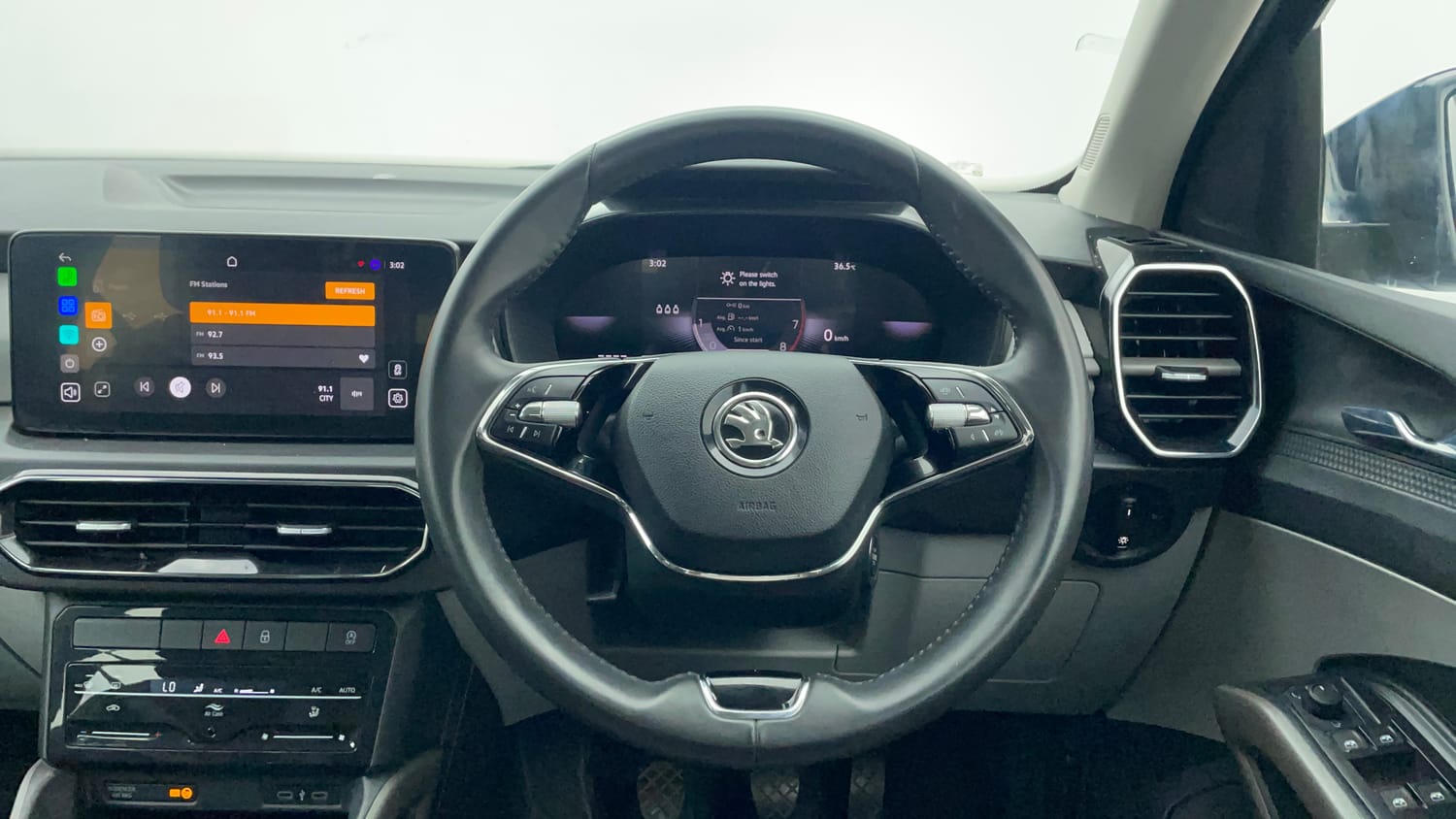 Used 2025 Skoda Kylaq Signature+ 1.0 TSI Petrol Manual interior STEERING VIEW