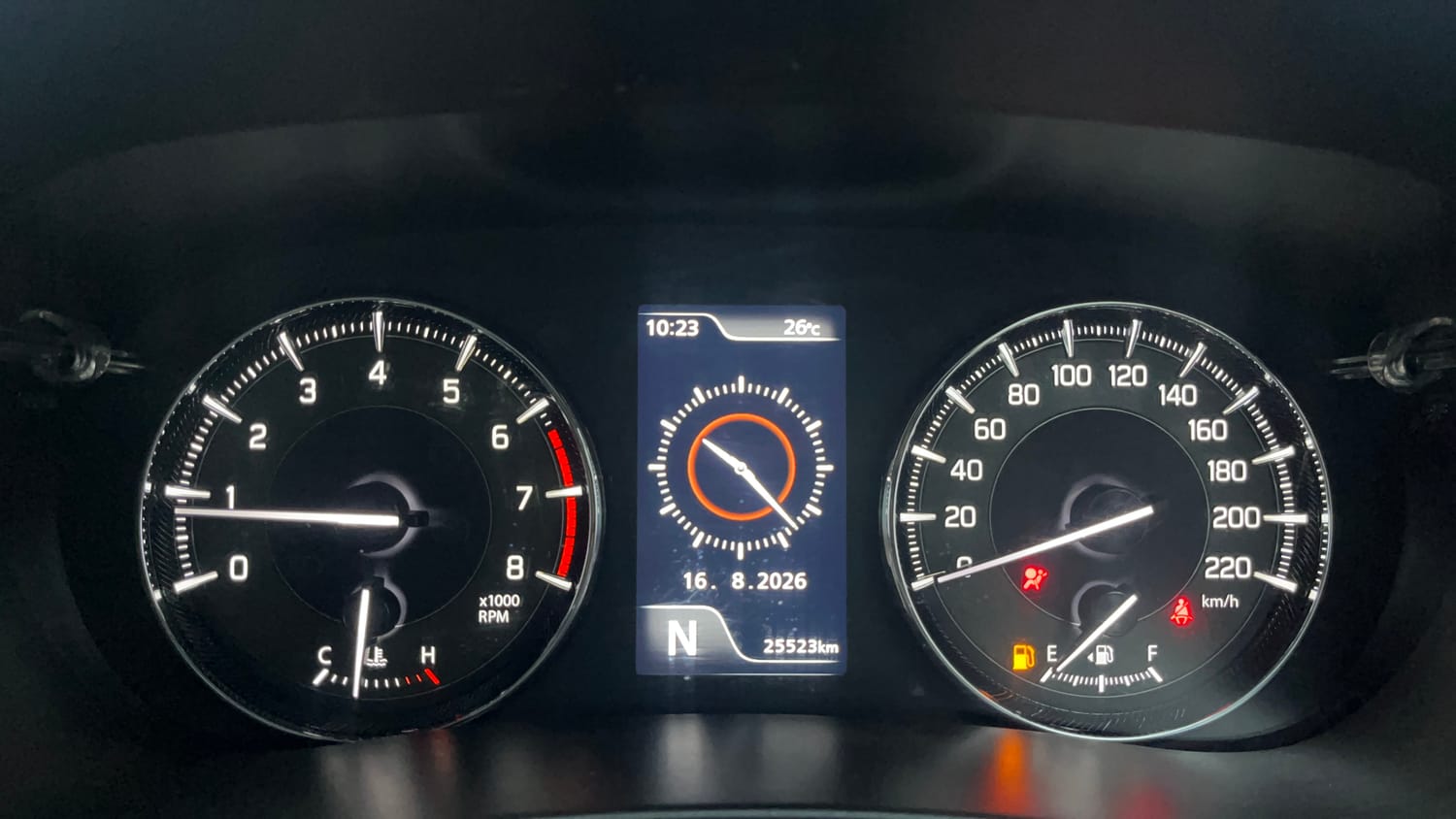 Used 2024 Maruti Suzuki Baleno Zeta AGS Petrol Automatic interior CLUSTERMETER VIEW