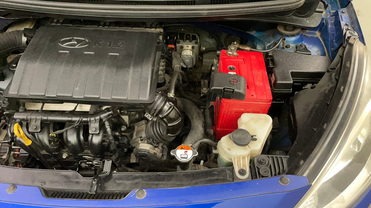 Used 2015 Hyundai Xcent SX 1.2 (O) Petrol Manual engine ENGINE LEFT SIDE VIEW