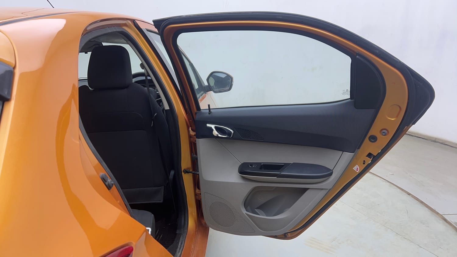 Used 2016 Tata Tiago Revotron XZ Petrol Manual interior RIGHT REAR DOOR OPEN VIEW