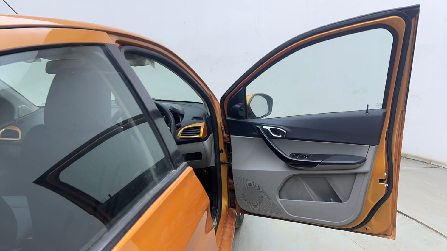 Used 2016 Tata Tiago Revotron XZ Petrol Manual interior RIGHT FRONT DOOR OPEN VIEW