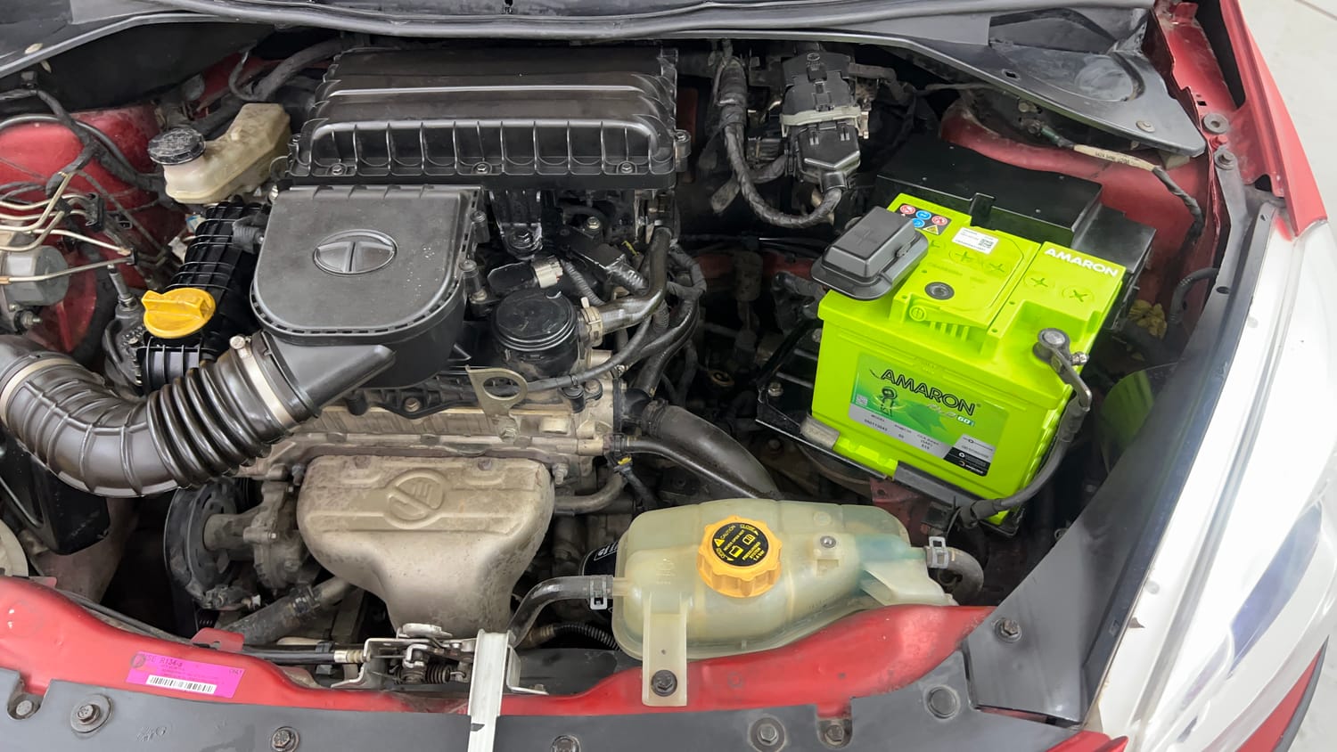 Used 2017 Tata Tiago Revotron XE (O) Petrol Manual engine ENGINE LEFT SIDE VIEW