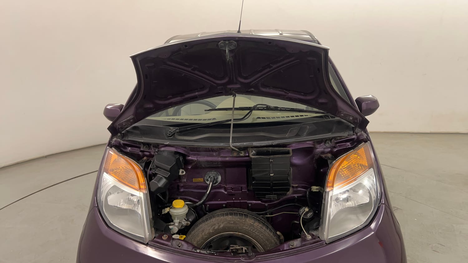 Used 2015 Tata Nano Twist XT Petrol Manual engine ENGINE & BONNET OPEN FRONT VIEW