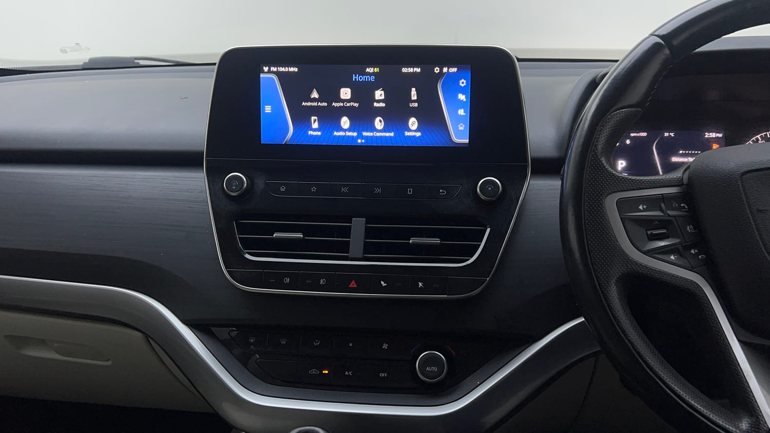 Used 2022 Tata Safari XZA Plus Diesel Automatic interior MUSIC SYSTEM & AC CONTROL VIEW