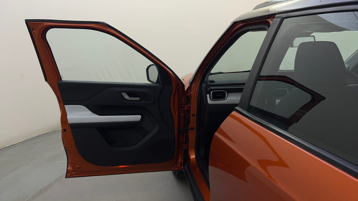 Used 2026 Tata Punch Creative Dual Tone AMT Sunroof Petrol Automatic interior LEFT FRONT DOOR OPEN VIEW