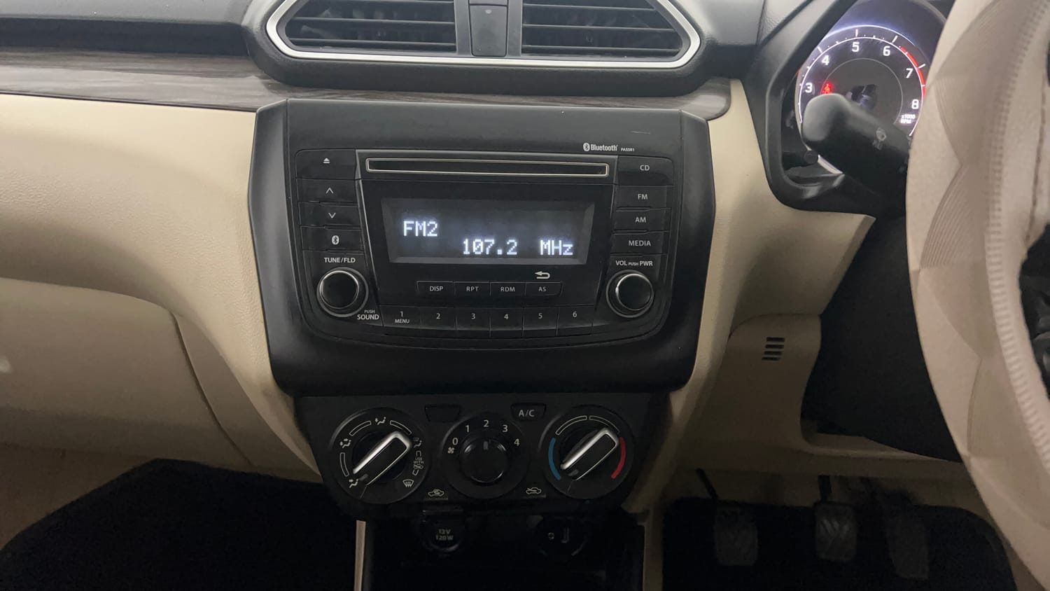 Used 2021 Maruti Suzuki Dzire VXi Petrol Manual interior MUSIC SYSTEM & AC CONTROL VIEW