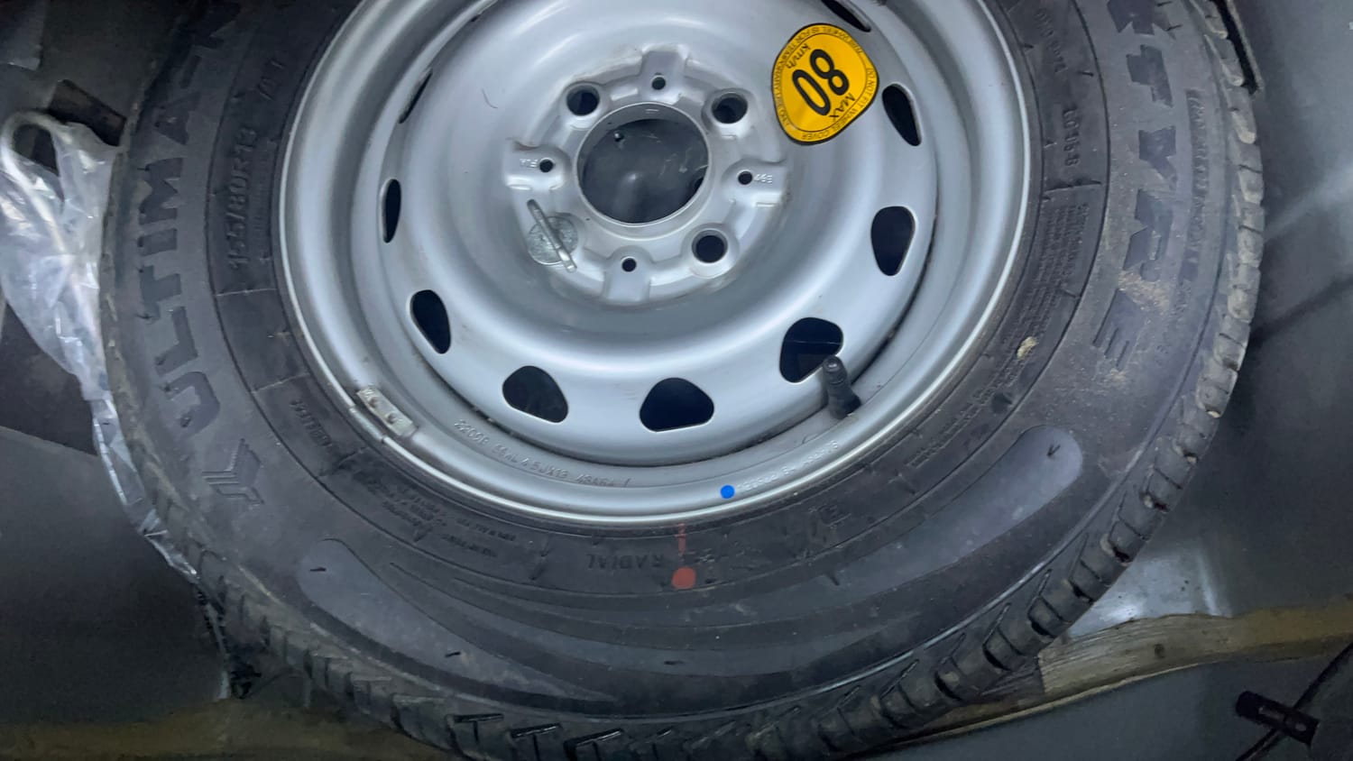 Used 2023 Tata Tiago NRG XZ AMT Petrol Automatic tyres SPARE TYRE VIEW