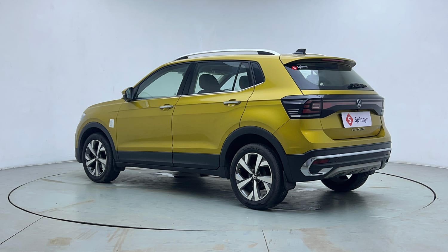 Used 2022 Volkswagen Taigun Topline 1.0 TSI MT Petrol Manual exterior LEFT REAR CORNER VIEW