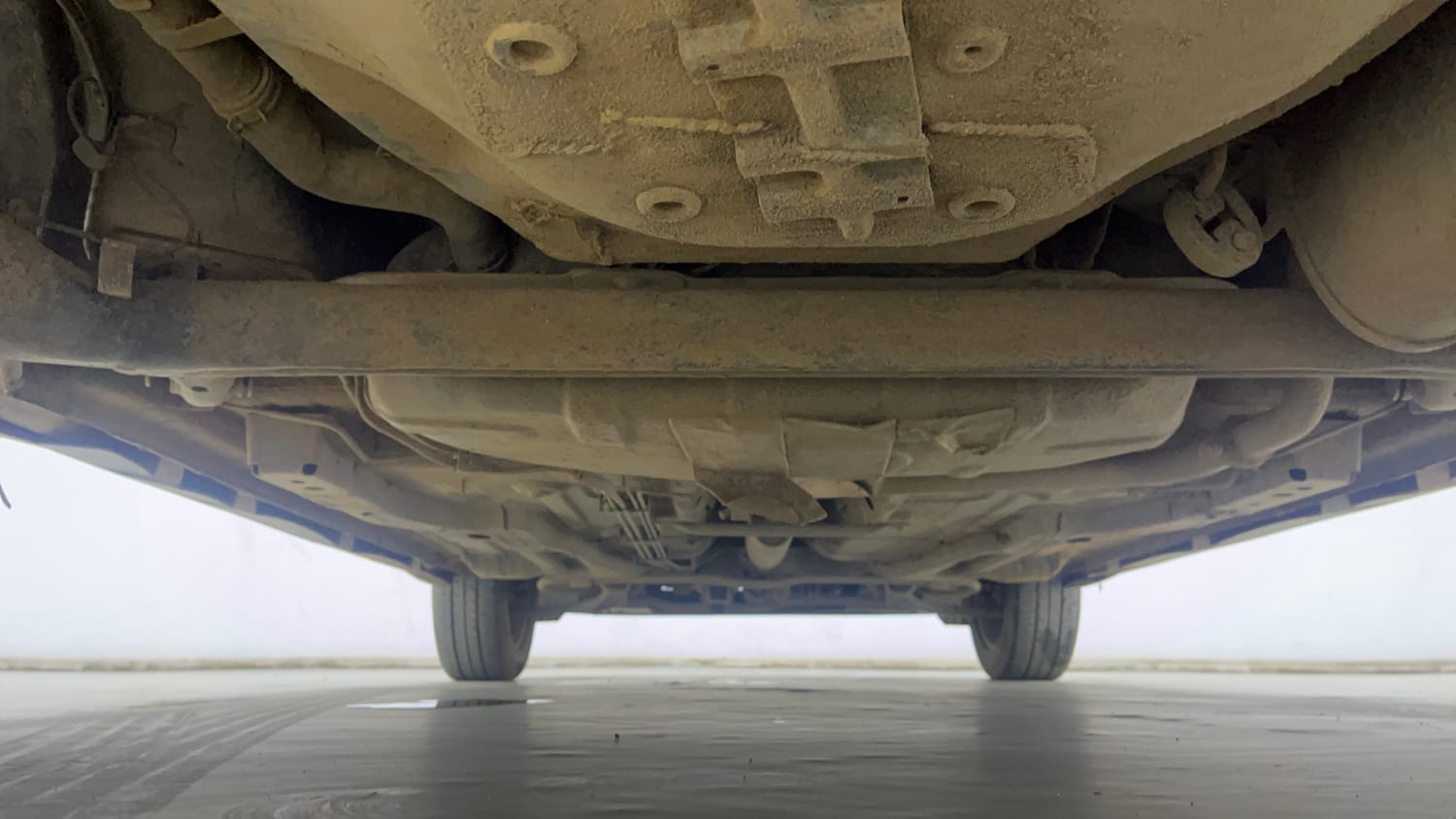Used 2023 Tata Tiago NRG XZ AMT Petrol Automatic extra REAR UNDERBODY VIEW (TAKEN FROM REAR)