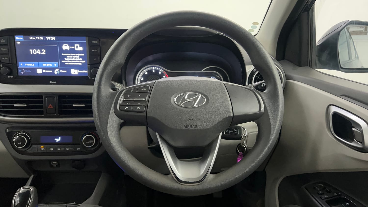 Used 2021 Hyundai Grand i10 Nios Sportz AMT 1.2 Kappa VTVT Petrol Automatic interior STEERING VIEW