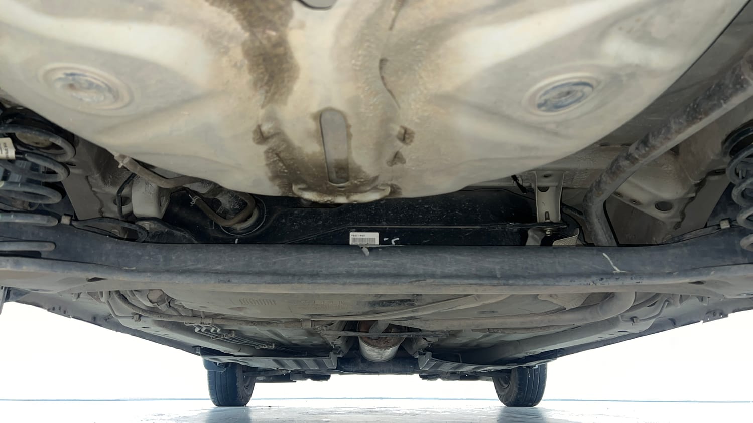 Used 2021 Maruti Suzuki Dzire VXi Petrol Manual extra REAR UNDERBODY VIEW (TAKEN FROM REAR)