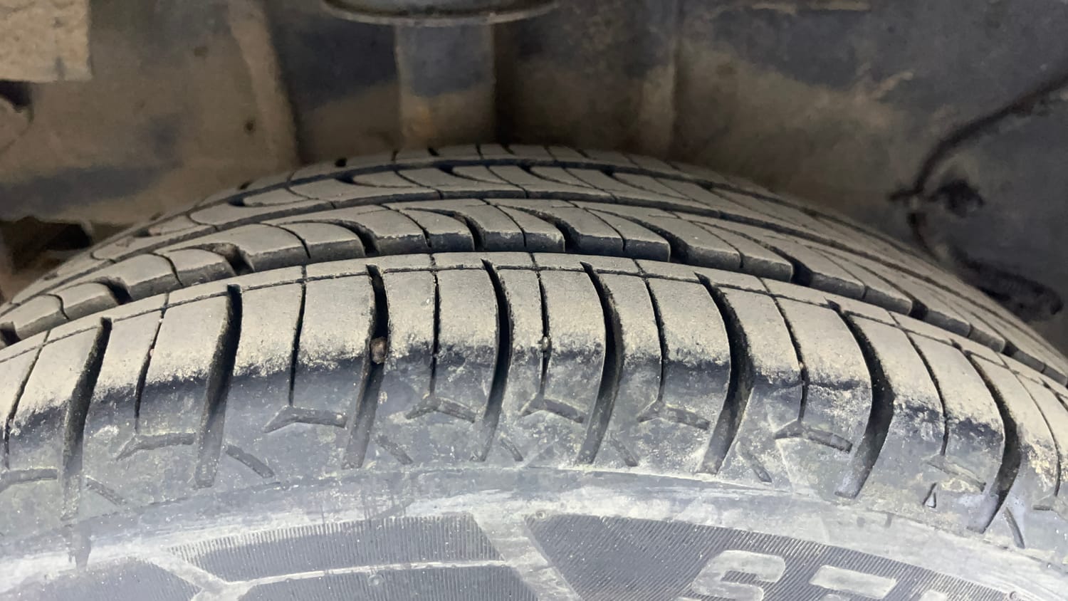 Used 2023 Tata Tiago NRG XZ AMT Petrol Automatic tyres RIGHT REAR TYRE TREAD VIEW