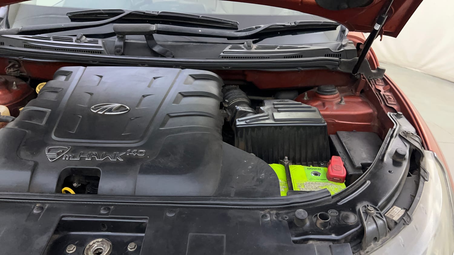 Used 2015 Mahindra XUV500 W10 Diesel Manual engine ENGINE LEFT SIDE HINGE & APRON VIEW