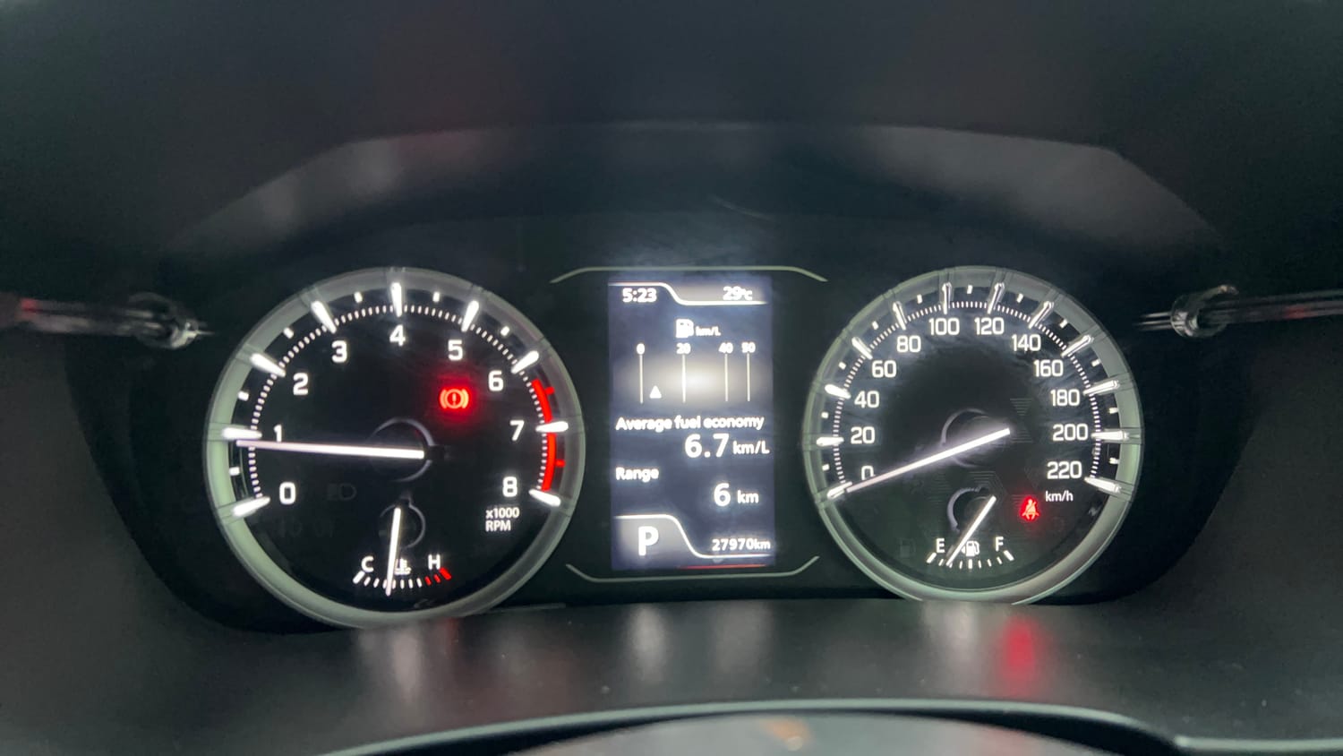 Used 2023 Maruti Suzuki Grand Vitara Zeta Smart Hybrid AT Petrol Automatic interior CLUSTERMETER VIEW