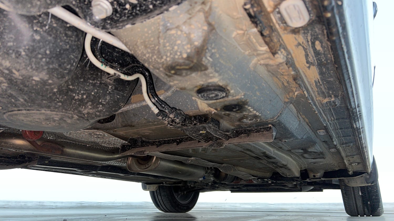 Used 2026 Skoda Slavia Prestige 1.0L TSI AT Petrol Automatic extra REAR RIGHT UNDERBODY VIEW