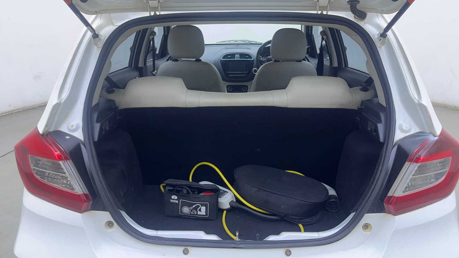 Used 2023 Tata Tiago EV XZ Plus Tech LUX Long Range Electric Automatic interior DICKY INSIDE VIEW
